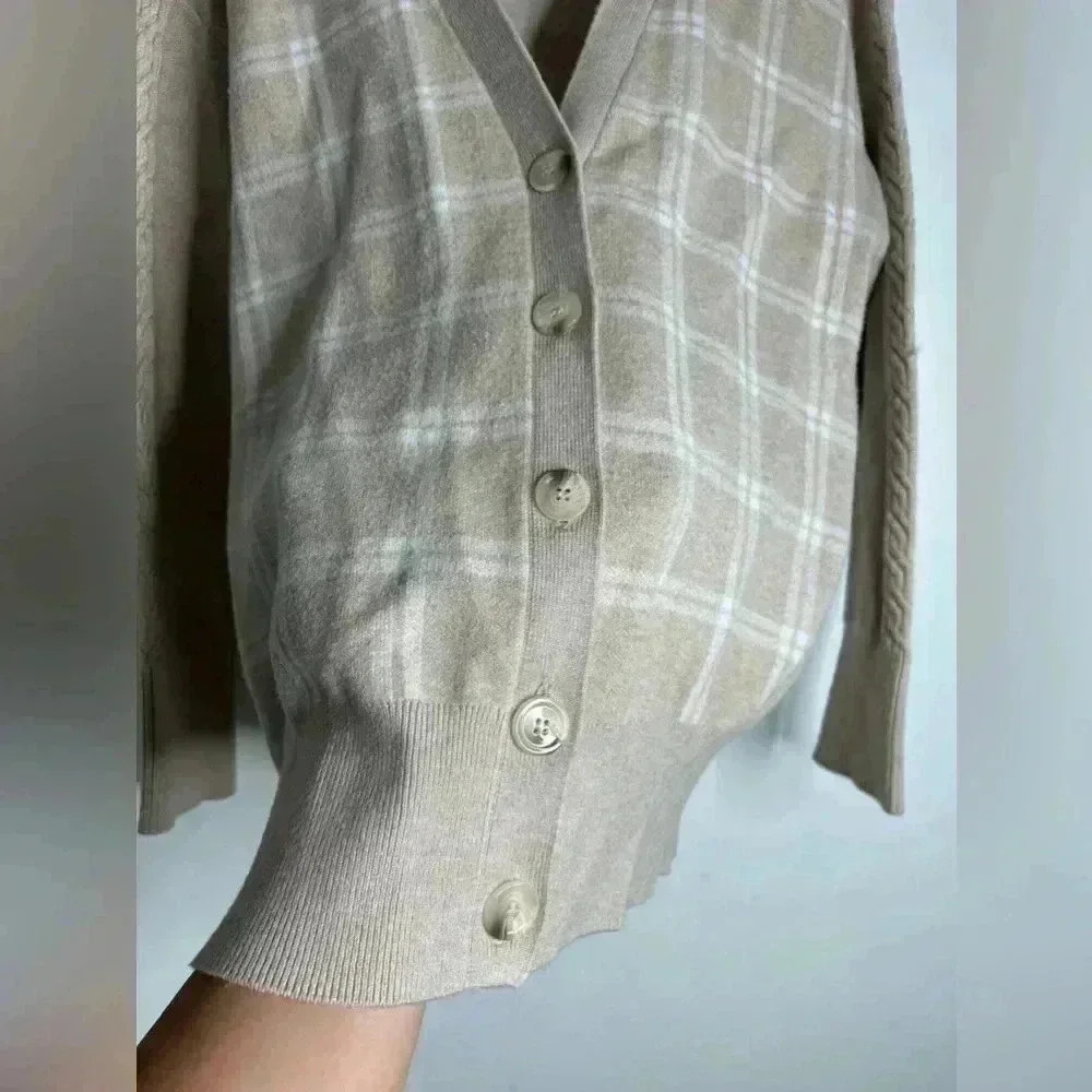 JOIE Open Front Button Soft Cardigan Size Small - image 3